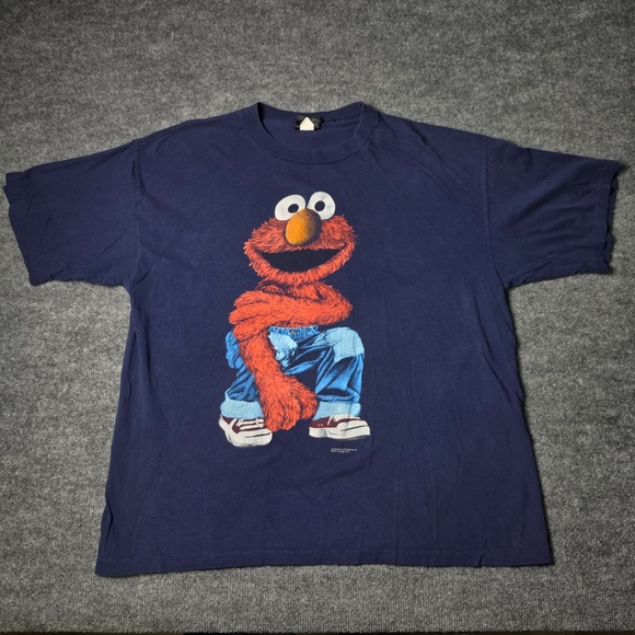 Changes Other - Vintage 90s Elmo Sesame Street Changes T Shirt Navy Blue XL Made in USA
